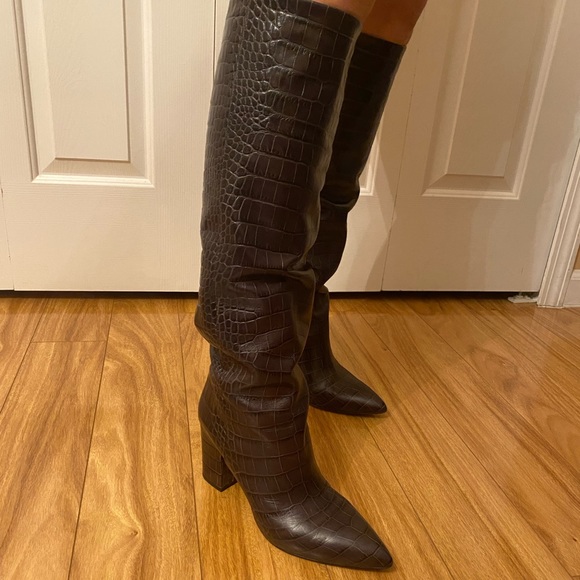 paris texas black thigh high boots